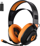 Jeecoo G90 Wireless Gaming Headset - Lightweight Comfort with Suspension Headband, Superb Sound Detachable Mic, Low-Latency Bluetooth 2.4G Wireless Gaming Headphones - PS4 PS5 PC Laptops Compatible