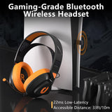 Jeecoo G90 Wireless Gaming Headset - Lightweight Comfort with Suspension Headband, Superb Sound Detachable Mic, Low-Latency Bluetooth 2.4G Wireless Gaming Headphones - PS4 PS5 PC Laptops Compatible