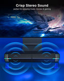 Jeecoo M20 Computer Speakers for PC Desktop Monitor, Bluetooth V5.3 PC Sound Bar - Wired USB-Powered, Superb Stereo Sound, with Gradient RGB Lighting - Combine/Separate to Customize Your Desk