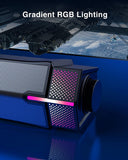 Jeecoo M20 Computer Speakers for PC Desktop Monitor, Bluetooth V5.3 PC Sound Bar - Wired USB-Powered, Superb Stereo Sound, with Gradient RGB Lighting - Combine/Separate to Customize Your Desk