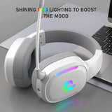 Jeecoo G80 Wireless Gaming Headset - 7.1 Surround Sound, Detachable Noise Canceling Mic, Low Latency 2.4GHz Wireless Gaming Headphones, Shining RGB - Works with PS4 PS5 PC Laptop Computers