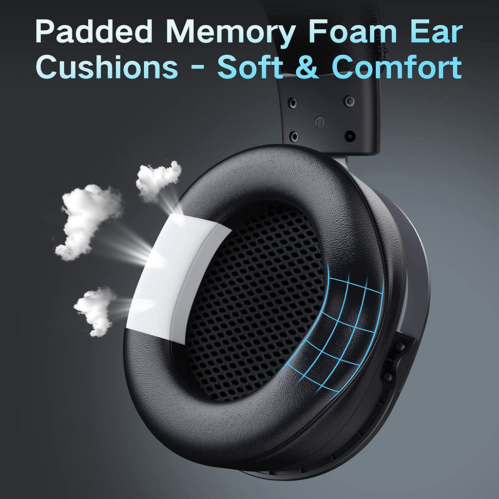Jeecoo J75 USB Gaming Headset for PC - 7.1 Surround Sound, Retractable